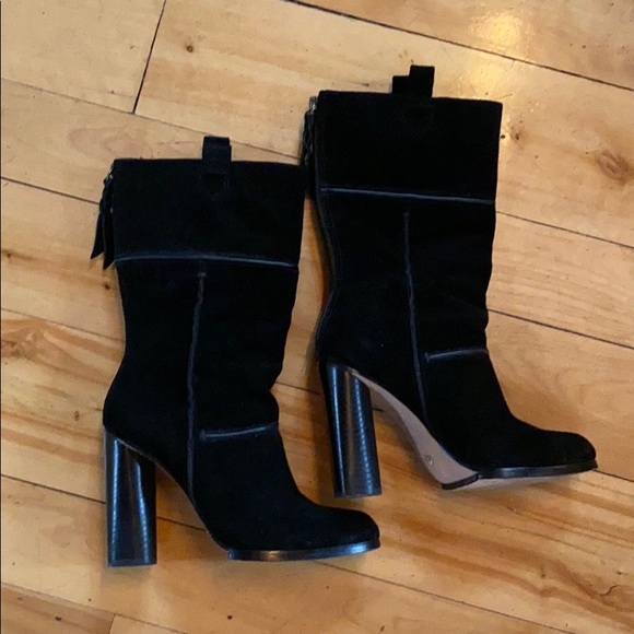 Cynthia Vincent Black Swede boots - Picture 2 of 8